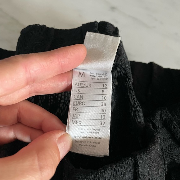 Lisa Blue Lace Shorty Short Swimsuit coverup (#51) - Picture 6 of 6